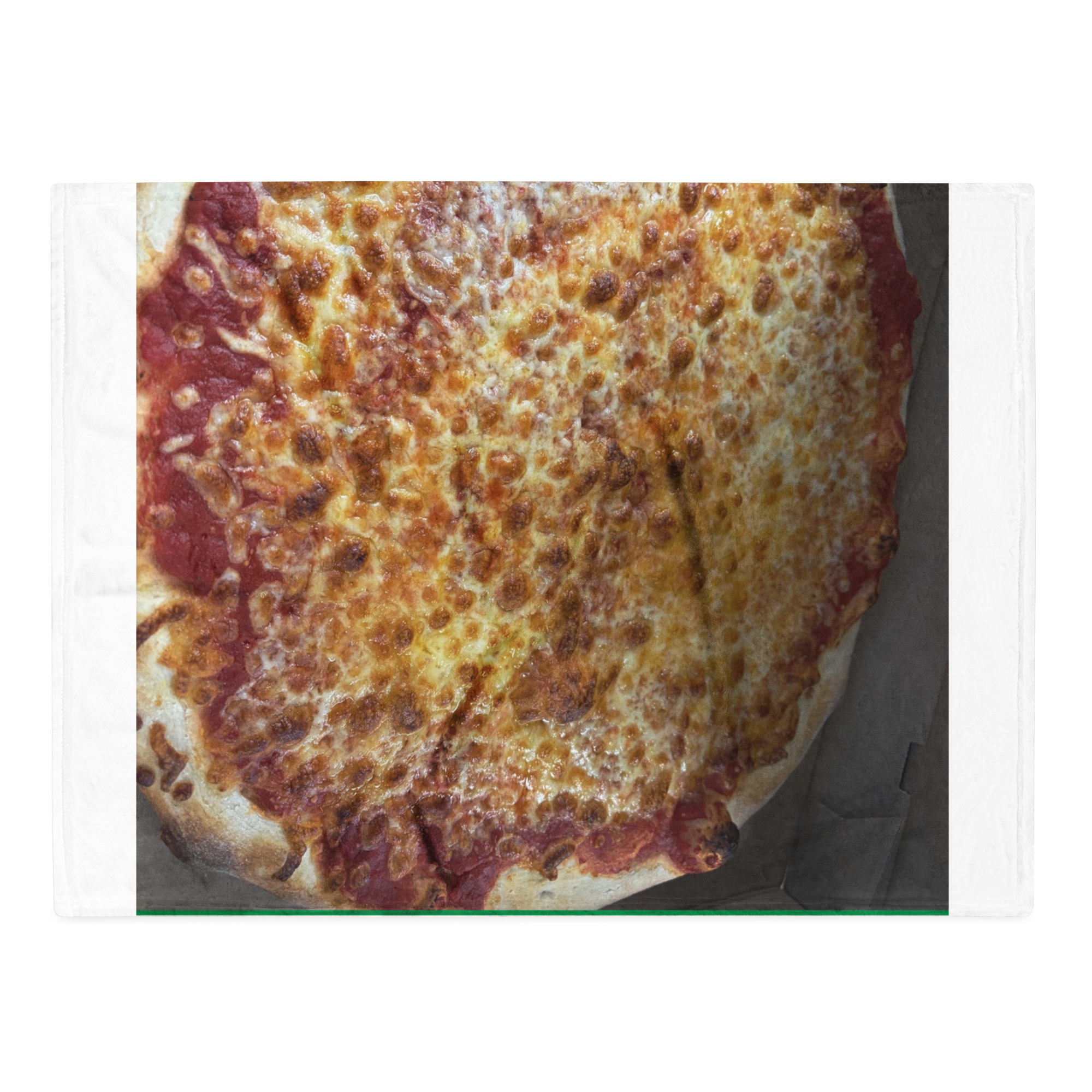 Cheese Pizza Throw Blanket product photo — Pizza close-up