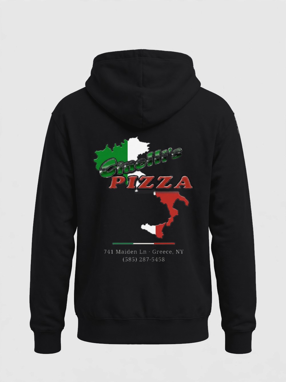 Logo Hoodie product photo — Black — back