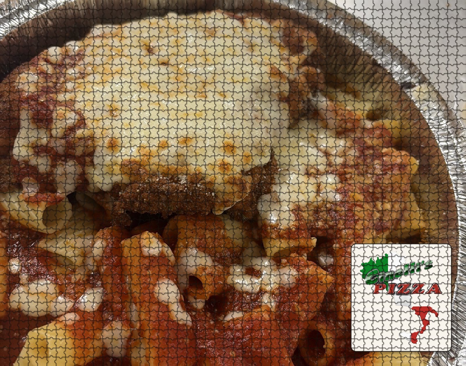 Chicken Parm Jigsaw Puzzle with Tin product photo — 1000 pieces