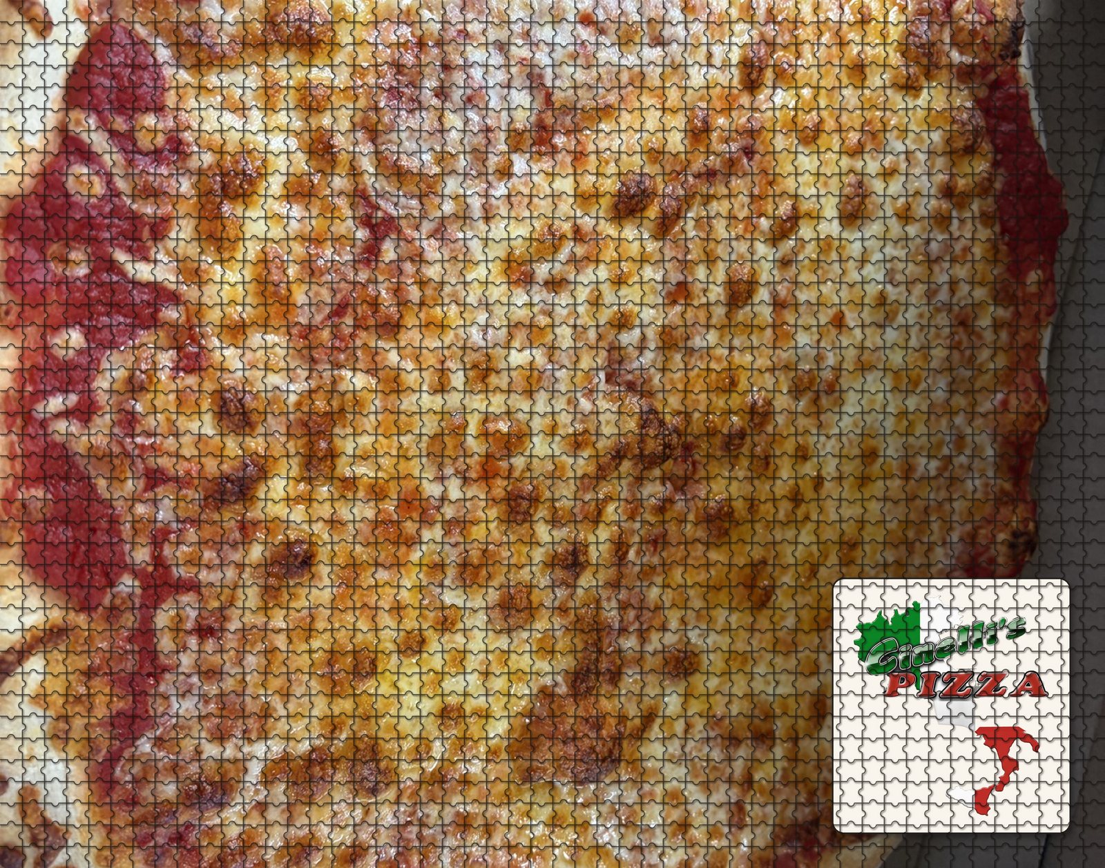 Pizza Jigsaw Puzzle with Tin product photo — 1000 pieces