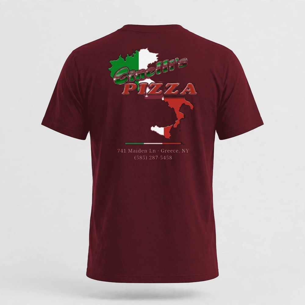 Logo Tee product photo — Maroon — back